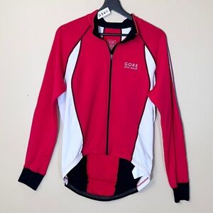 Gore Bike Wear Long Sleeve Cycling Biking Jersey - Men's Size L - Red